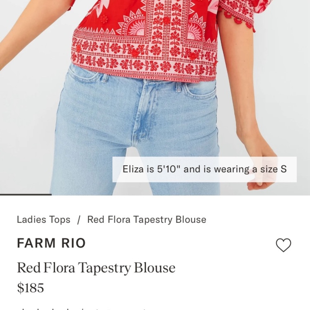FARM Rio Red and Pink Floral Off-Shoulder Top - Picture 4 of 4